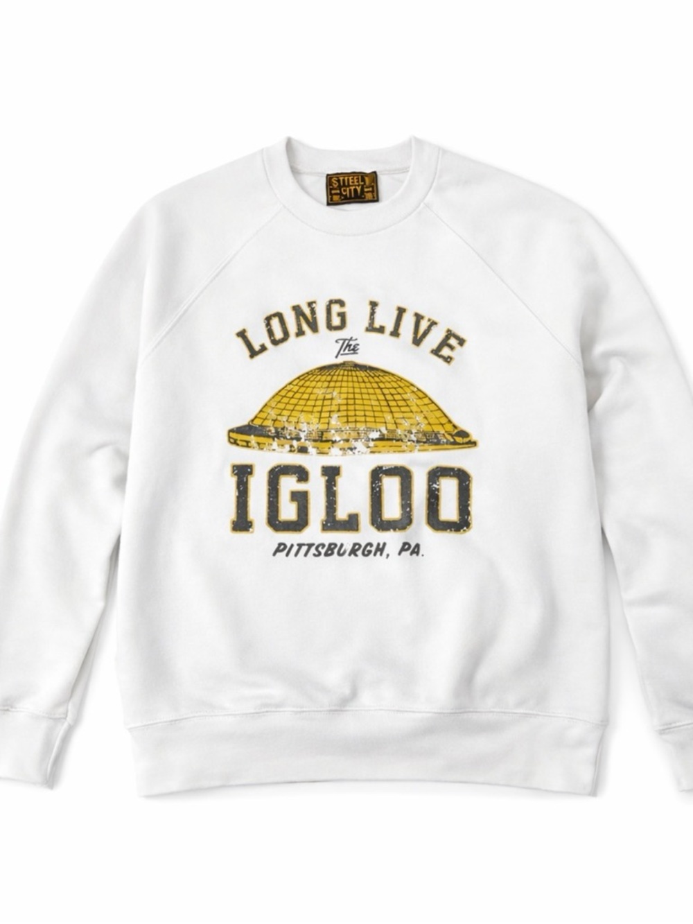 Steel City White 'Long Live The Igloo' Crewneck Sweatshirt